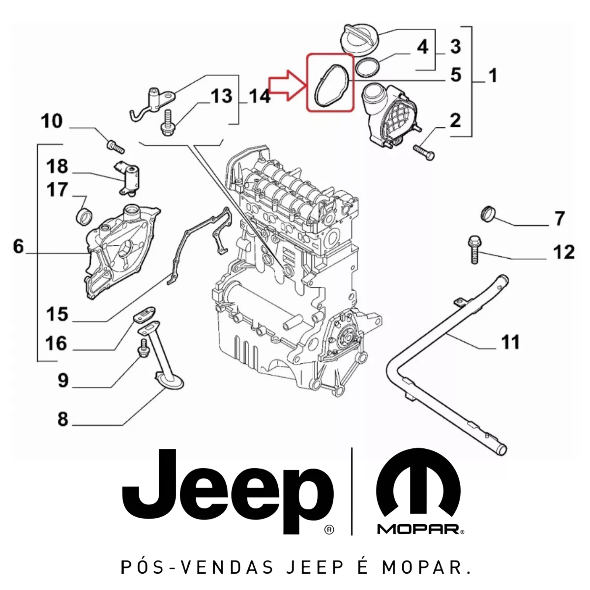 JUNTA DA TAMPA BOMBA DE ÓLEO ORIGINAL TORO COMPASS RENEGADE - Imagem 6