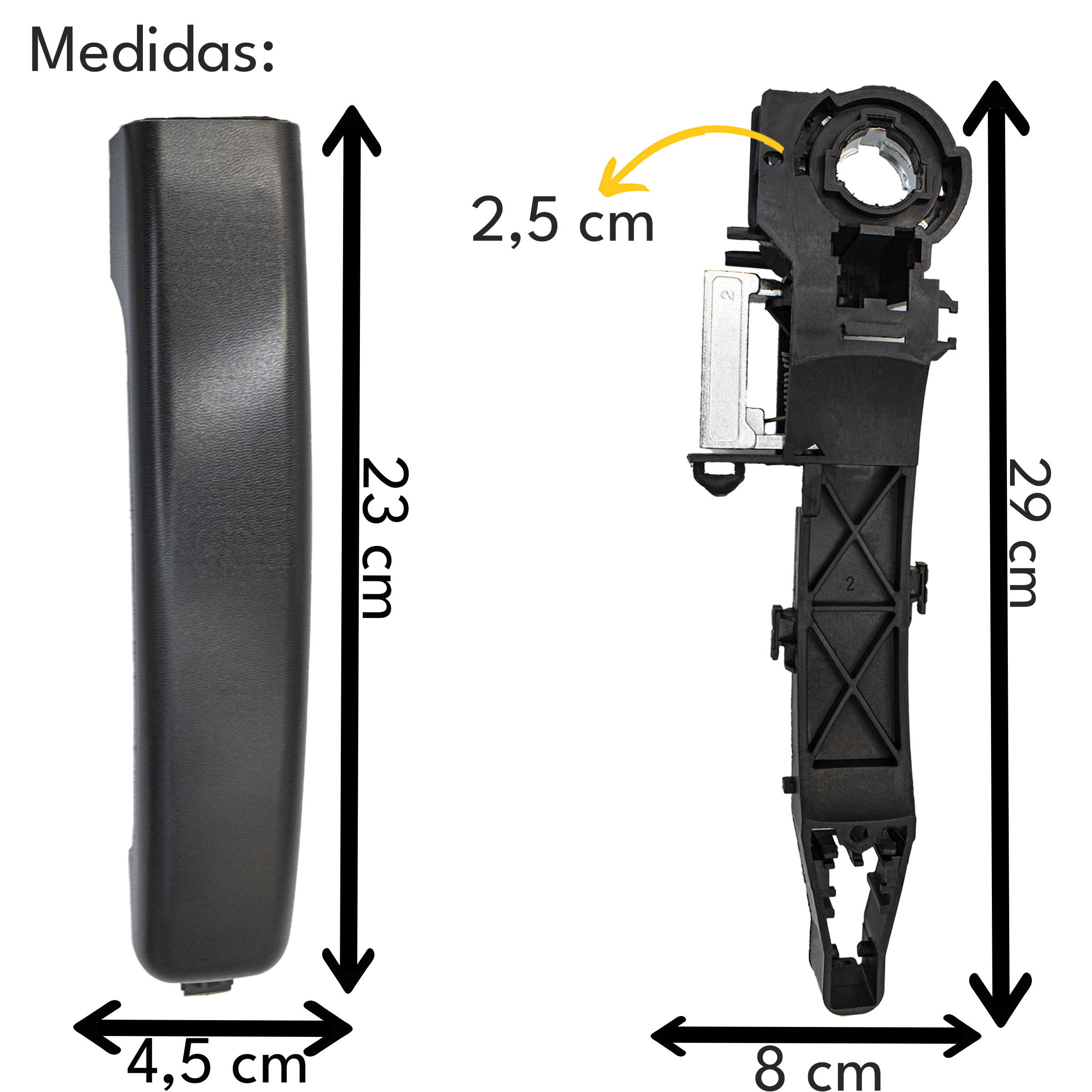 MAÇANETA E SUPORTE PORTA DIANTEIRA LD TRASEIRA MASTER 13/23 - Imagem 4