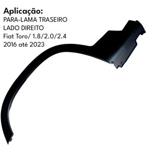 MOLDURA PARALAMA TRASEIRO DIREITO ORIGINAL TORO 2016 A 2023
