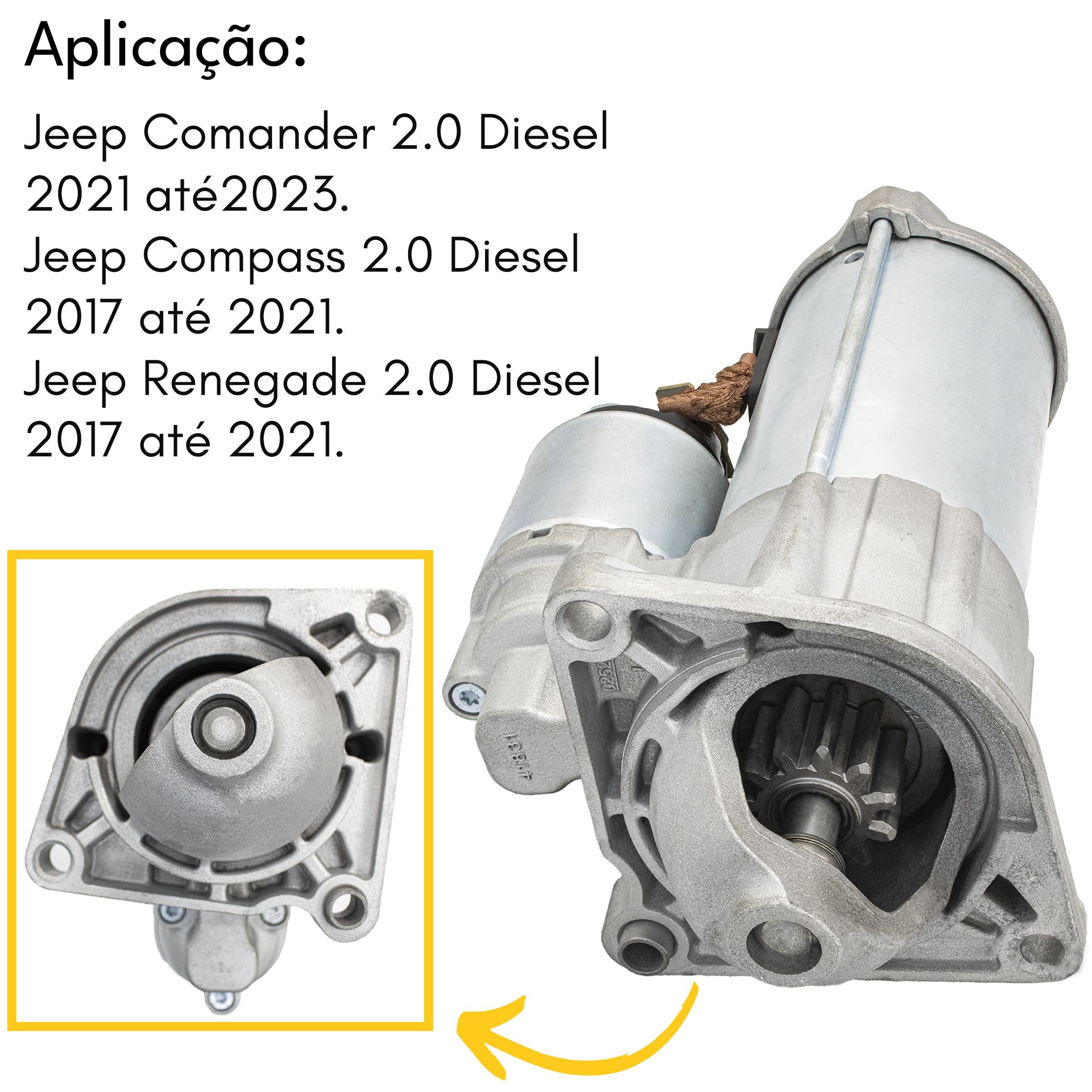 MOTOR DE PARTIDA TORO JEEP RENEGADE COMPASS RAMPAGE ORIGINAL - Imagem 2