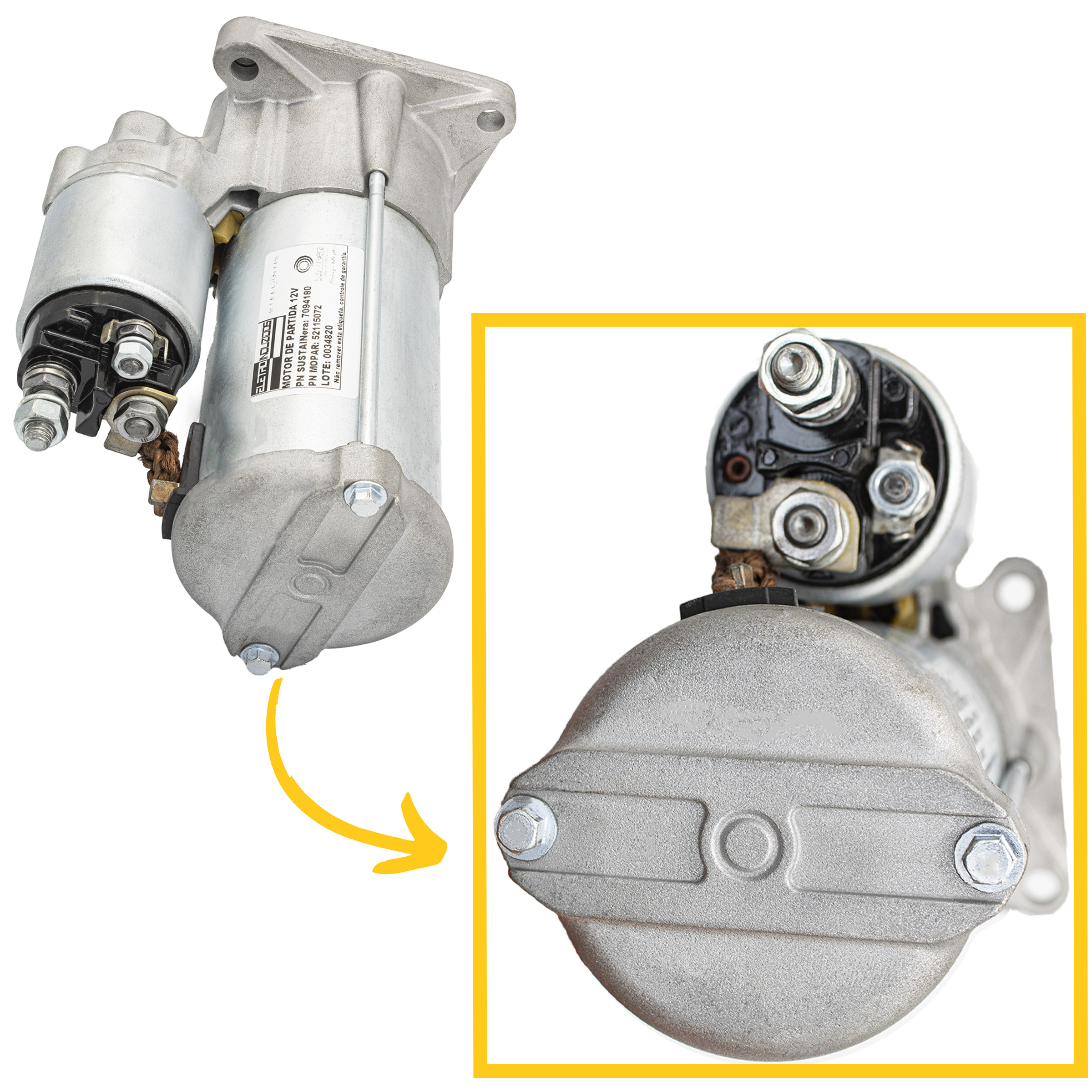 MOTOR DE PARTIDA TORO JEEP RENEGADE COMPASS RAMPAGE ORIGINAL - Imagem 5