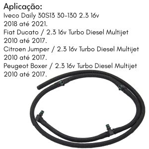 TUBO RETORNO COMBUSTÍVEL FIAT DUCATO 2.3 16V 2010 A 2017 IVECO DAILY 30S13 30-130 2018