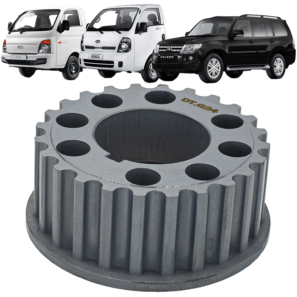 ENGRENAGEM VIRABREQUIM 24 DENTES HR L200 K2500 PAJERO 2.5 8V