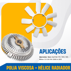 POLIA VISCOSA C HÉLICE RADIADOR SPRINTER 2.2 CDI 2000 A 2012