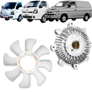 POLIA VISCOSA C HÉLICE RADIADOR HR H1 BONGO 2.5 1998 A 2021