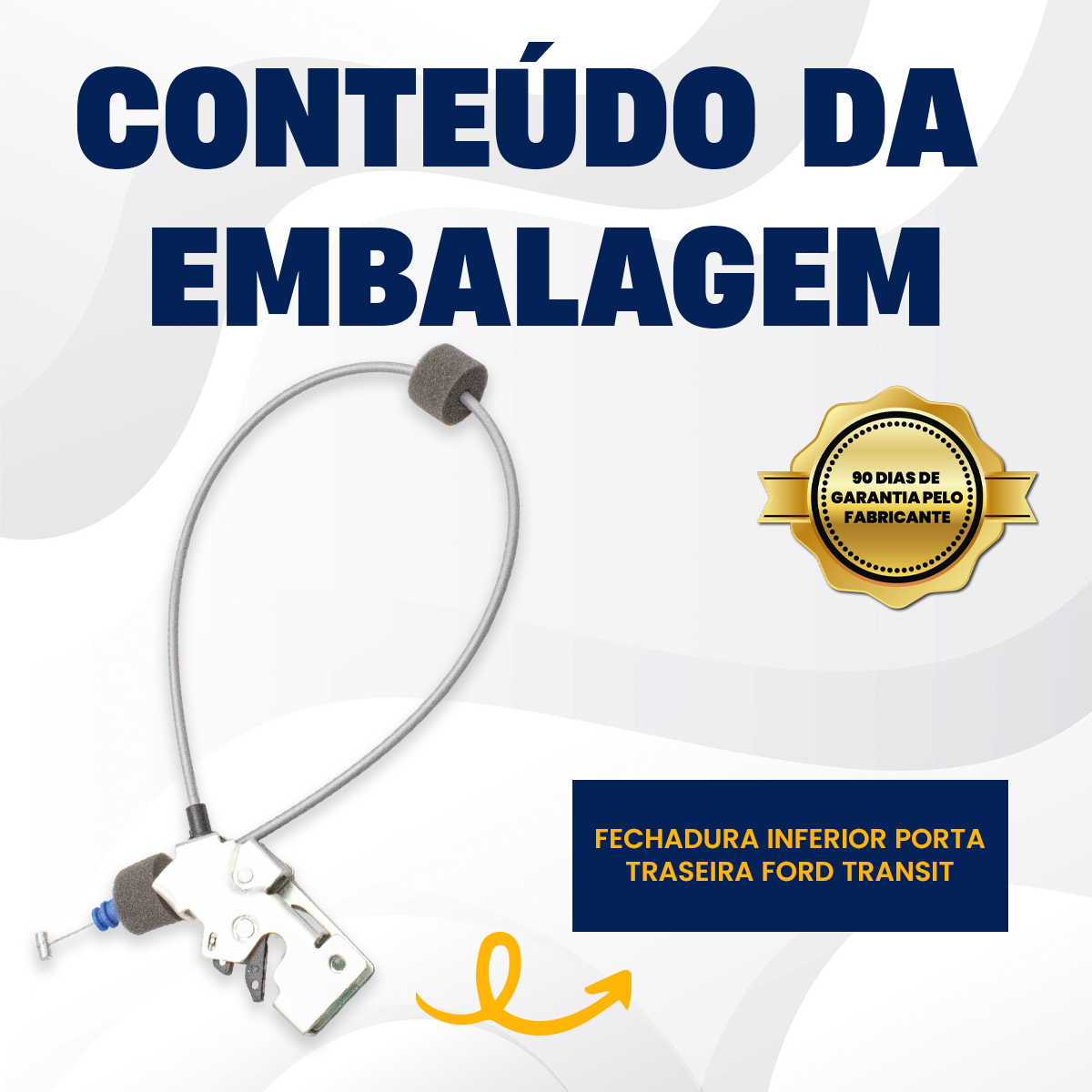 FECHADURA INFERIOR PORTA TRASEIRA FORD TRANSIT 2008 A 2014 - Imagem 6