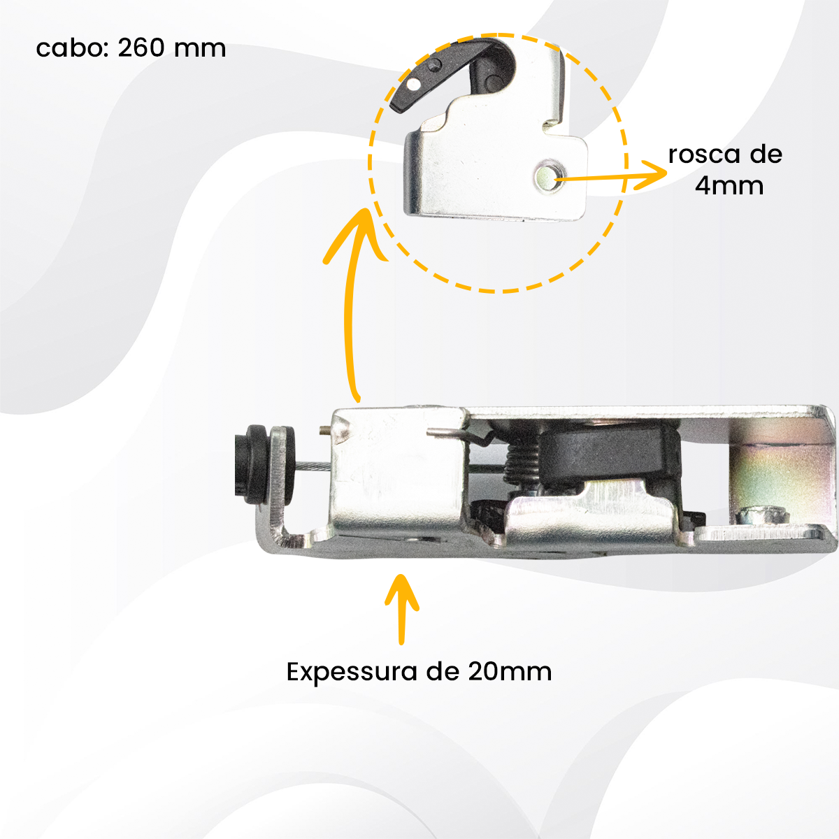FECHADURA INFERIOR PORTA TRASEIRA FORD TRANSIT 2008 A 2014 - Imagem 3