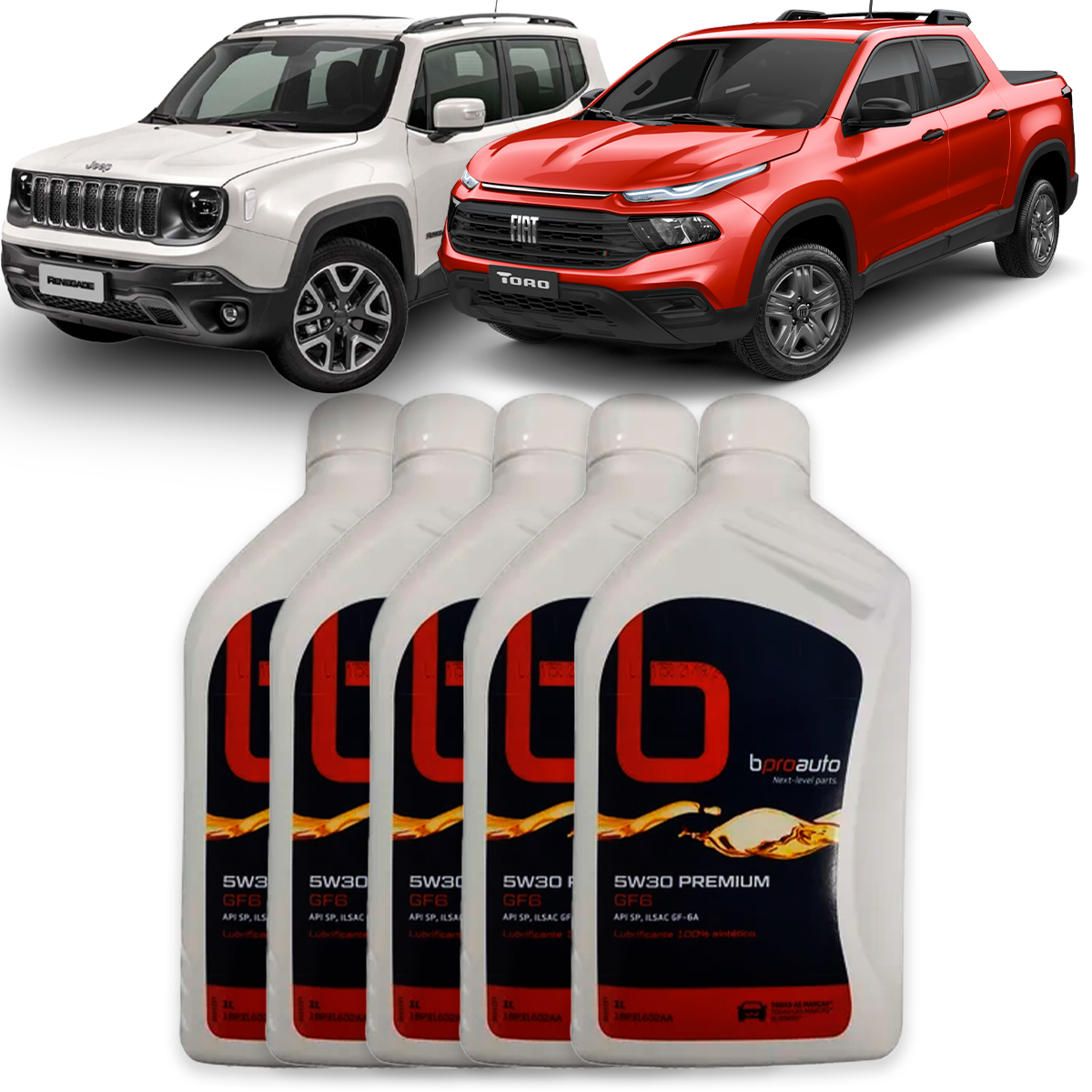 5 LITRO ÓLEO 5W30 100% SINTÉTICO FIAT TORO JEEP RENEGADE 1.8