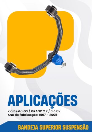 BANDEJA SUPERIOR SUSPENSÃO KIA BESTA 2.7 / 3.0 1997 A 2005