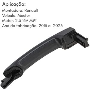 MAÇANETA PUXADOR EXTERNO PORTA CORRER BAU DIANTEIRA MASTER 2013 A 2022