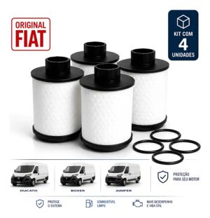Kit 4 Filtro De Combustível Fiat Ducato 2.8 2.3 2005 A 2017